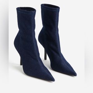 Hm heeled denim boots 10